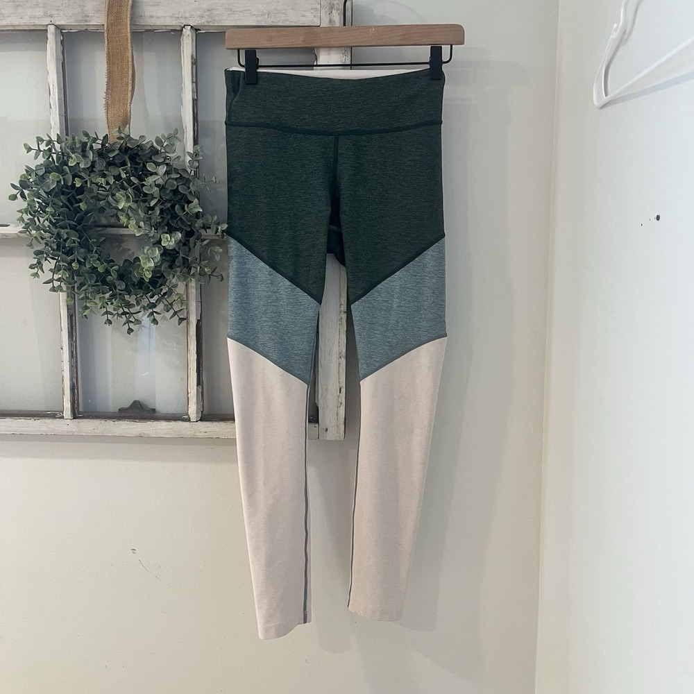 Outdoor Voices Colorblock Green Solid Pink Set Of Two Leggings Size Small - Picture 2 of 7